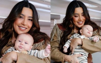 Lauana Prado mostra rosto do filho pela primeira vez
